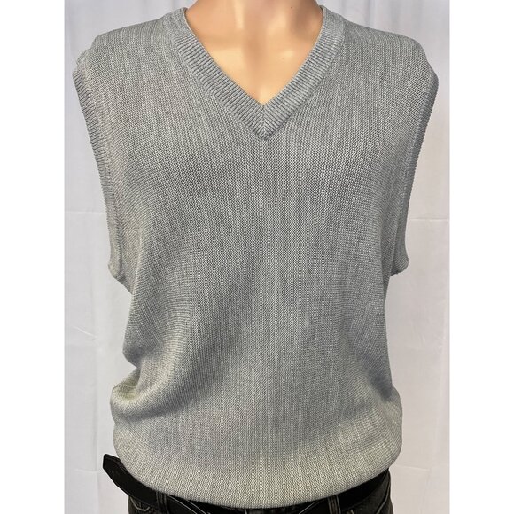 Dockers Mens Gray Knitted Pullover Sweater Vest Size M SKU 6726 - Picture 1 of 7